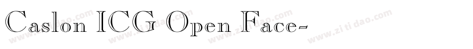 Caslon ICG Open Face字体转换
